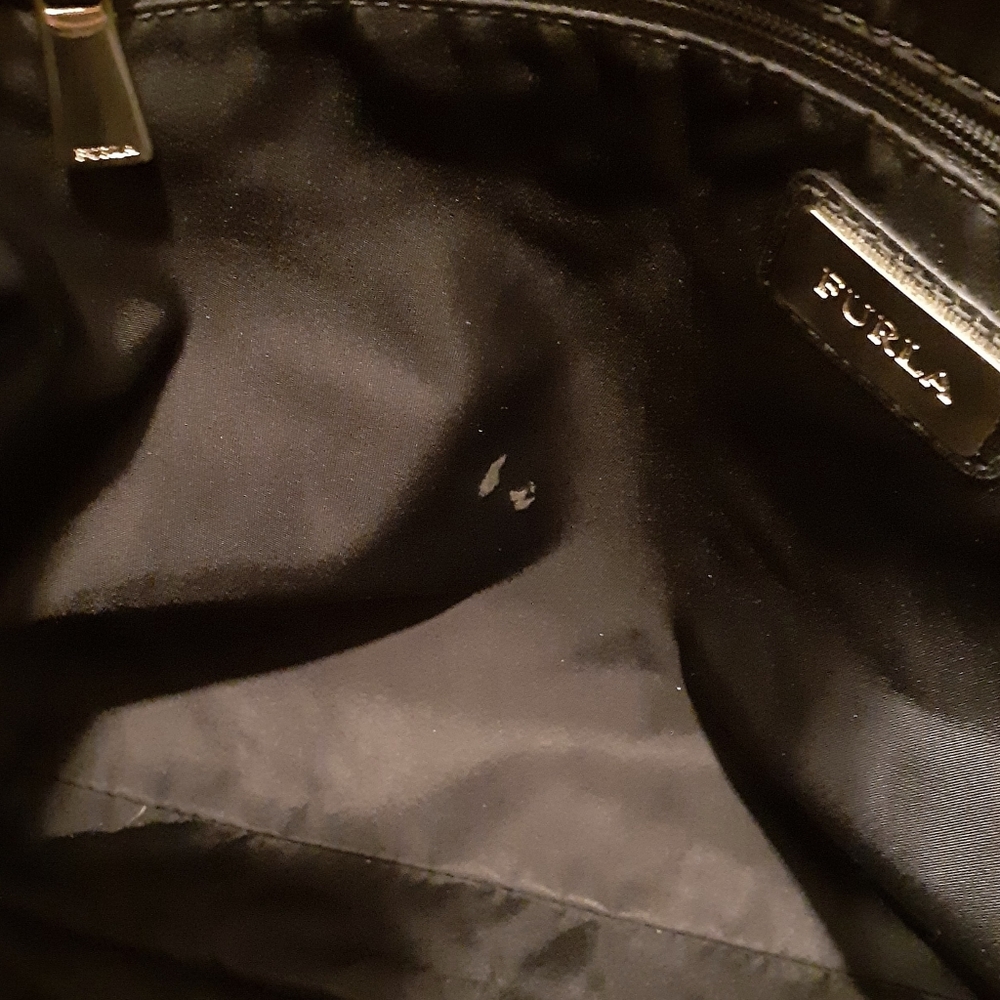 SOLD - Furla Calypso Nylon Shoulder Bag in Onyx - Picture 9 of 16